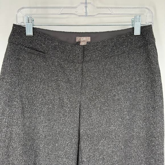 NWT J.Jill Tweed Wool Blend Crop Pants Womens 2P Charcoal Gray Office - Picture 3 of 8